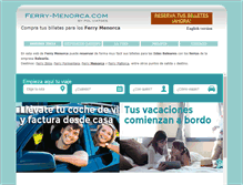 Tablet Screenshot of ferry-menorca.com